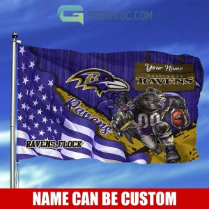 Baltimore Ravens NFL Mascot Slogan American House Garden Flag