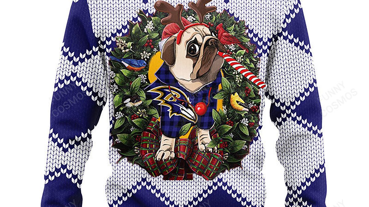 Baltimore Ravens Grinch Christmas Ugly Sweater - Growkoc