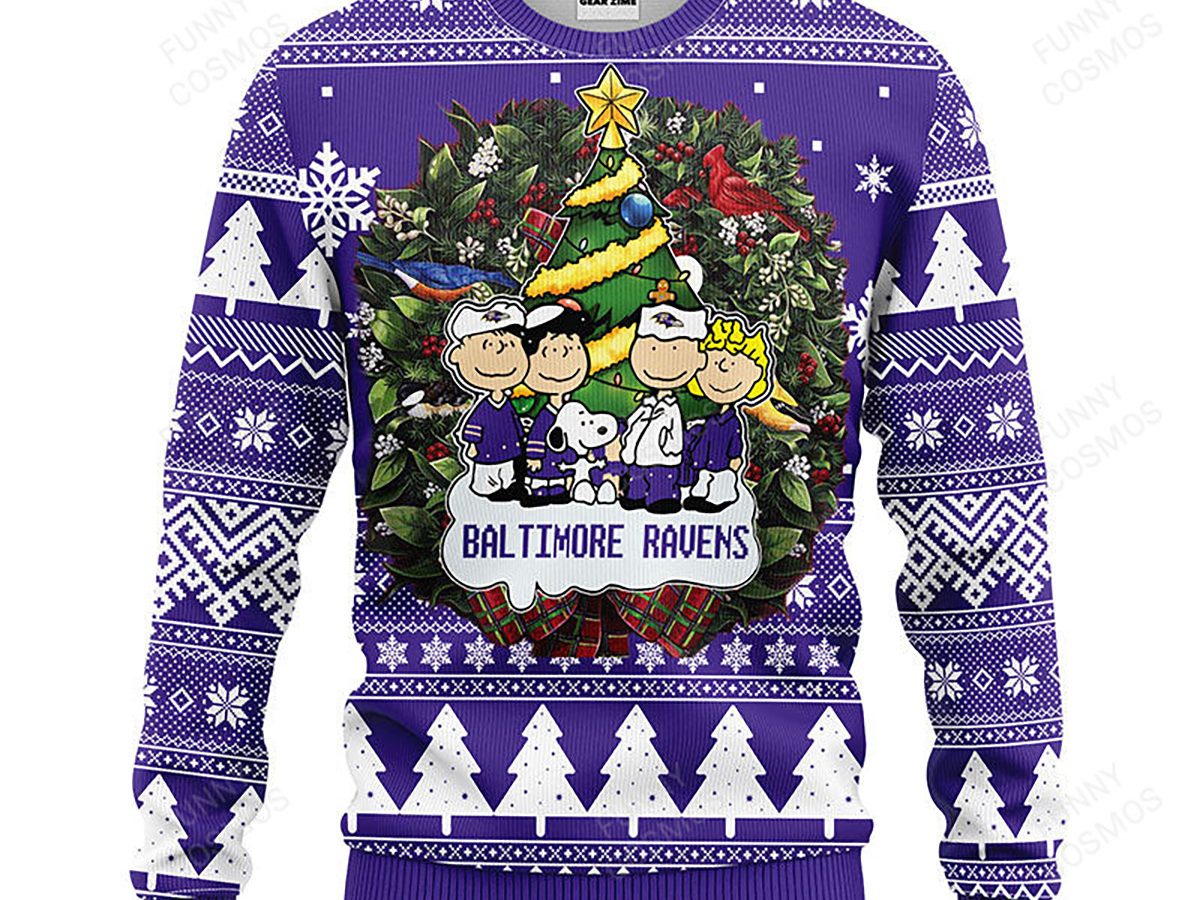 Baltimore Ravens Christmas Grinch Ugly Sweater For Men Women