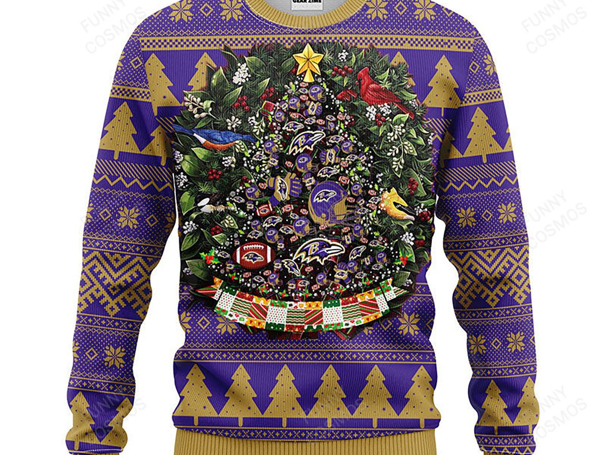 Baltimore Ravens Christmas Ugly Sweater - Growkoc