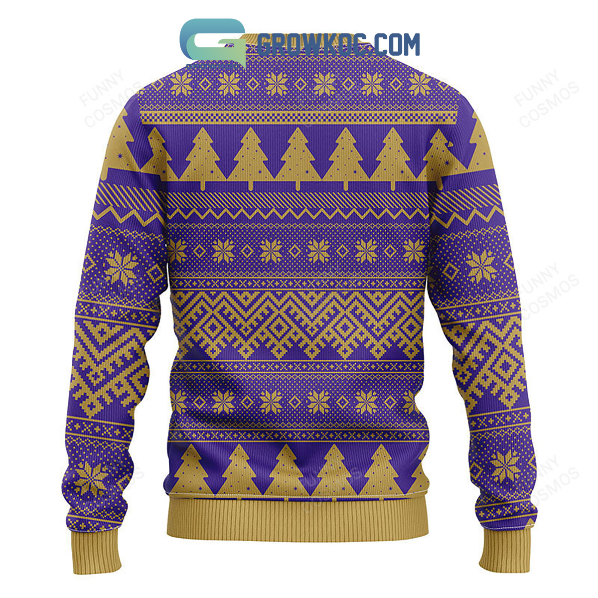 Baltimore Ravens Grinch & Scooby Doo Christmas Ugly Sweater - Growkoc