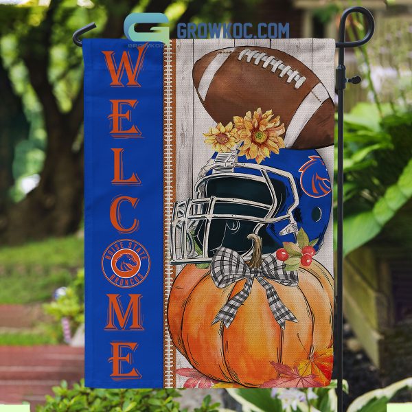 Boise State Broncos NCAA Welcome Fall Pumpkin House Garden Flag