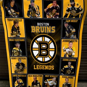 Boston Bruins NHL Legends In History Fleece Blanket Quilt