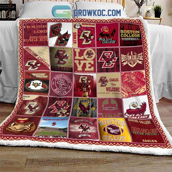 Boston College Eagles NCAA Collection Design Fleece Blanket Quilt