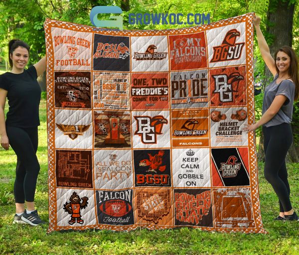 Bowling Green Falcons football NCAA Collection Design Fleece Blanket Quilt