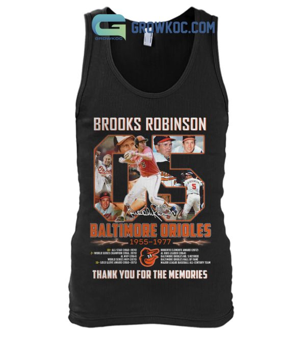 Brooks Robinson Maltimore Orioles 1955 1977 Memories T Shirt
