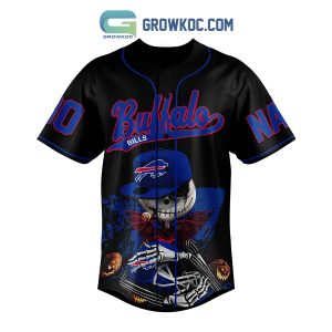 Buffalo Bills Fear The Bills Jack Skellington Halloween Personalized Baseball Jersey