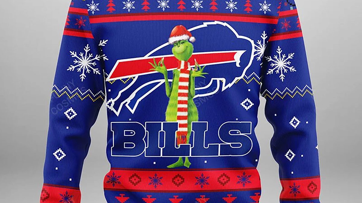 Buffalo Bills Christmas Ugly Sweater Grinch Hug Xmas Day Show Your Team  Spirit