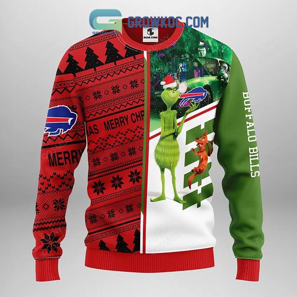 Buffalo Bills Grinch & Scooby Doo Christmas Ugly Sweater