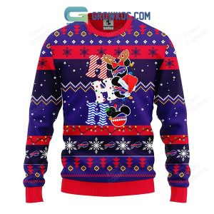 Buffalo Bills HoHoHo Mickey Christmas Ugly Sweater