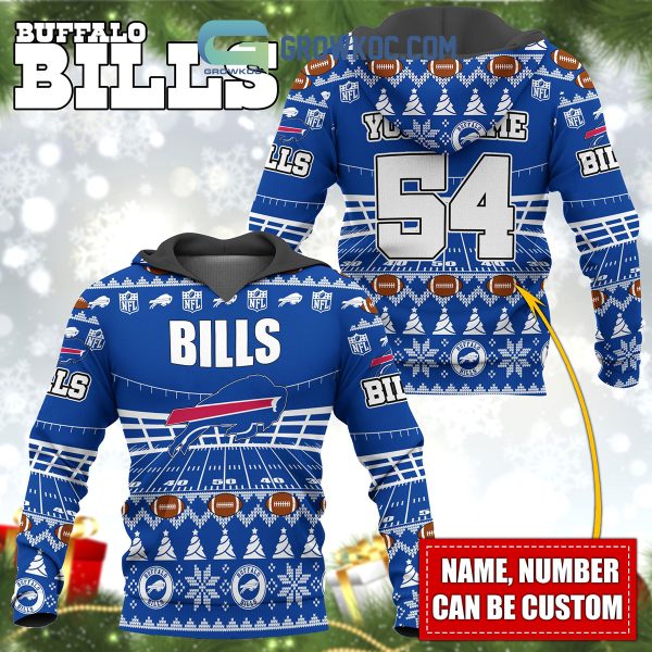 Buffalo Bills NFL Christmas Personalized Hoodie Zipper Fleece Jacket