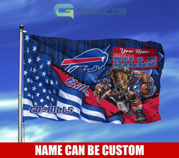 Buffalo Bills NFL Mascot Slogan American House Garden Flag