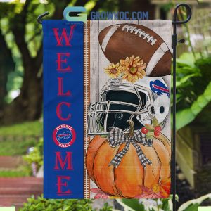 Buffalo Bills NFL Welcome Fall Pumpkin Personalized House Garden Flag
