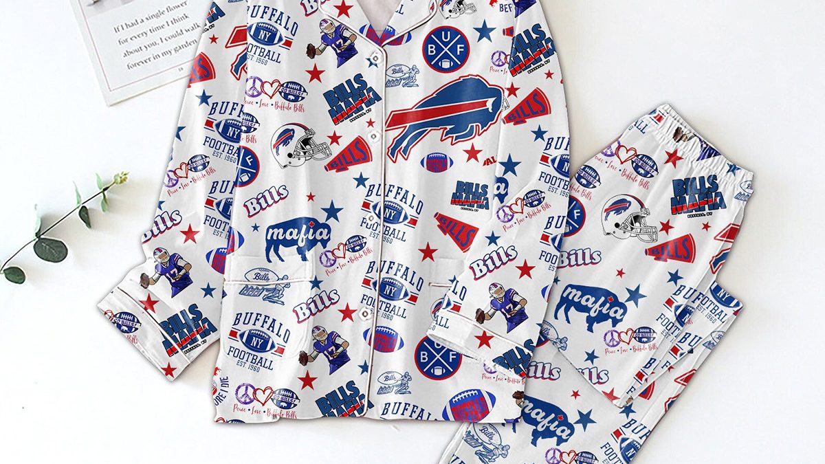 Buffalo Bills Nightwear, Bills Sleepwear, Bills Pajama Set