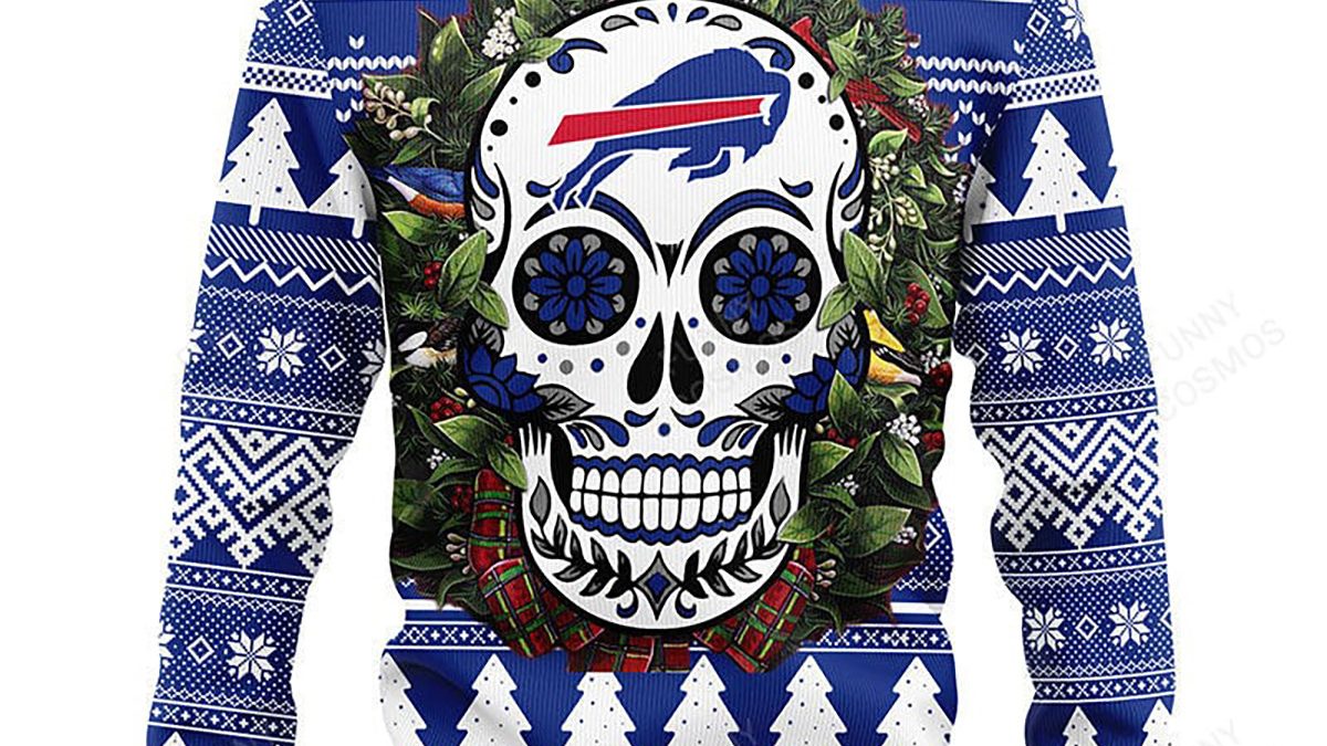 FOCO Buffalo Bills Holiday Square Ugly Sweater Crewneck