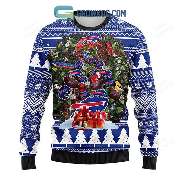 Buffalo Bills Tree Ugly Christmas Fleece Sweater