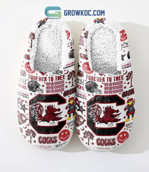 Carolina Gamecocks Go Cocks Forever To Thee House Slippers