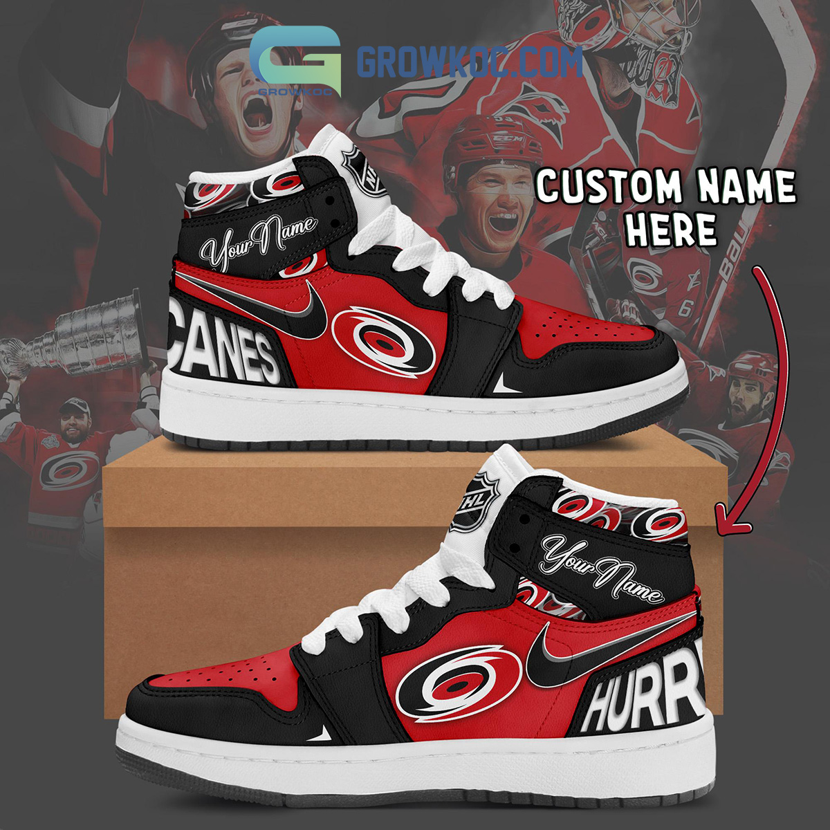 Top-selling item] Custom NHL Carolina Hurricanes Red Version