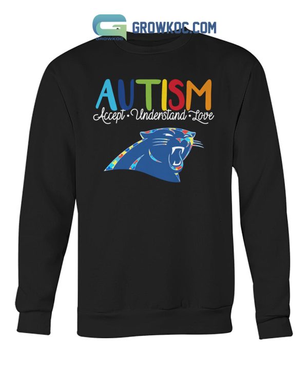 Carolina Panthers NFL Autism Awareness Accept Understand Love Shirt