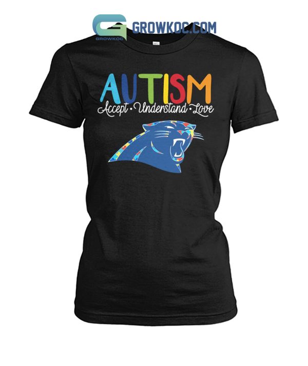 Carolina Panthers NFL Autism Awareness Accept Understand Love Shirt
