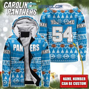 Carolina Panthers NFL Christmas Personalized Hoodie Zipper Fleece Jacket