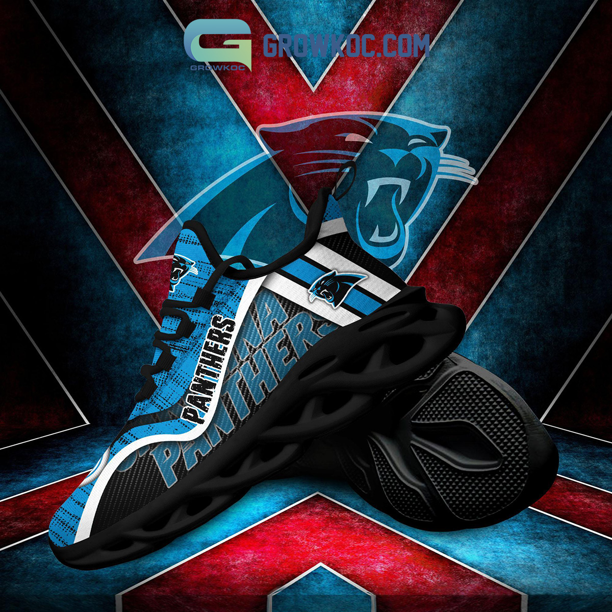 Carolina Panthers NFL Personalized Air Jordan 13 Sport Shoes - Growkoc