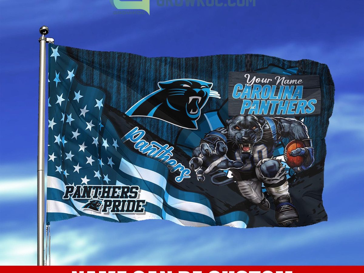 Carolina Panthers NFL Mascot Slogan American House Garden Flag