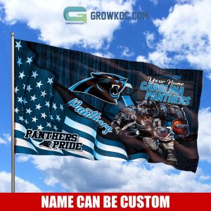 Carolina Panthers NFL Mascot Slogan American House Garden Flag