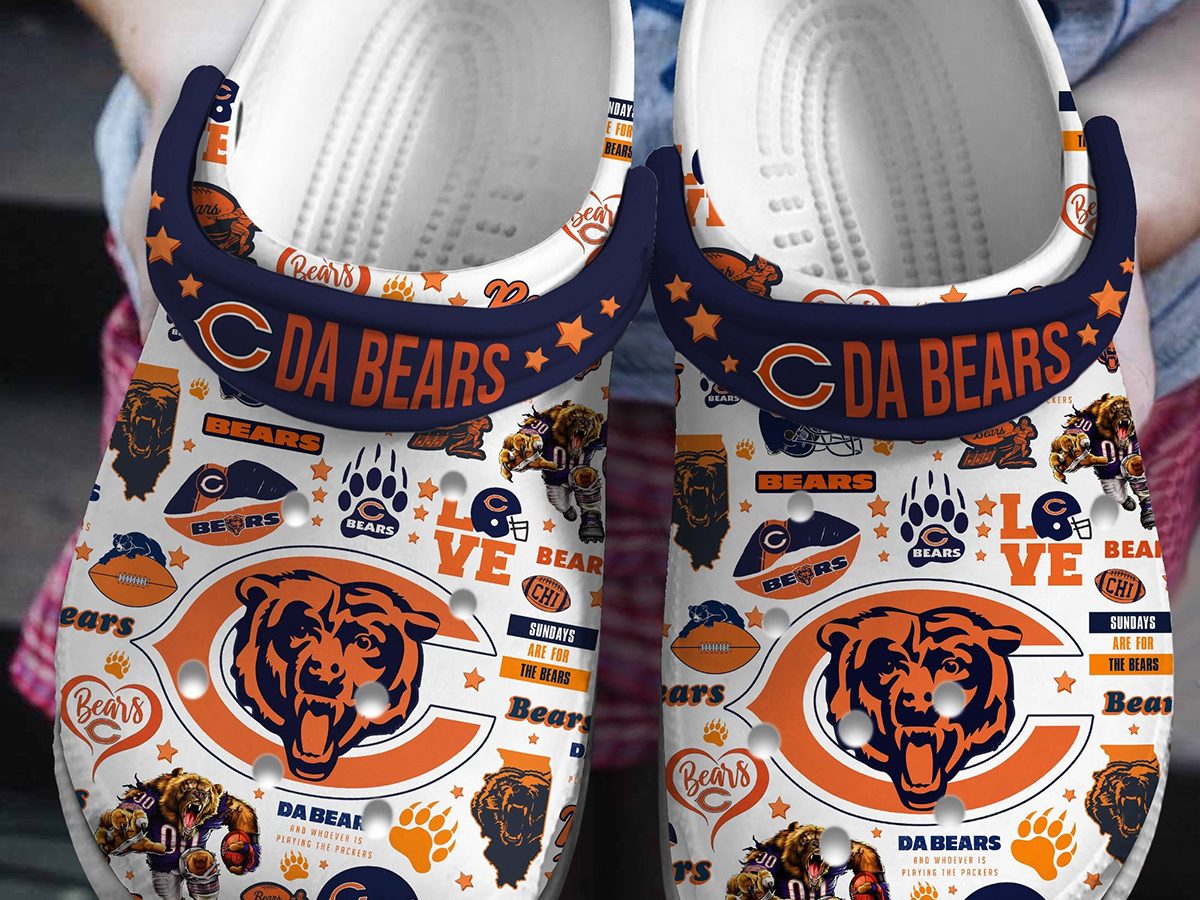 Us Flag Chicago Bears New Crocs Clog Shoes For Mens Womens - T