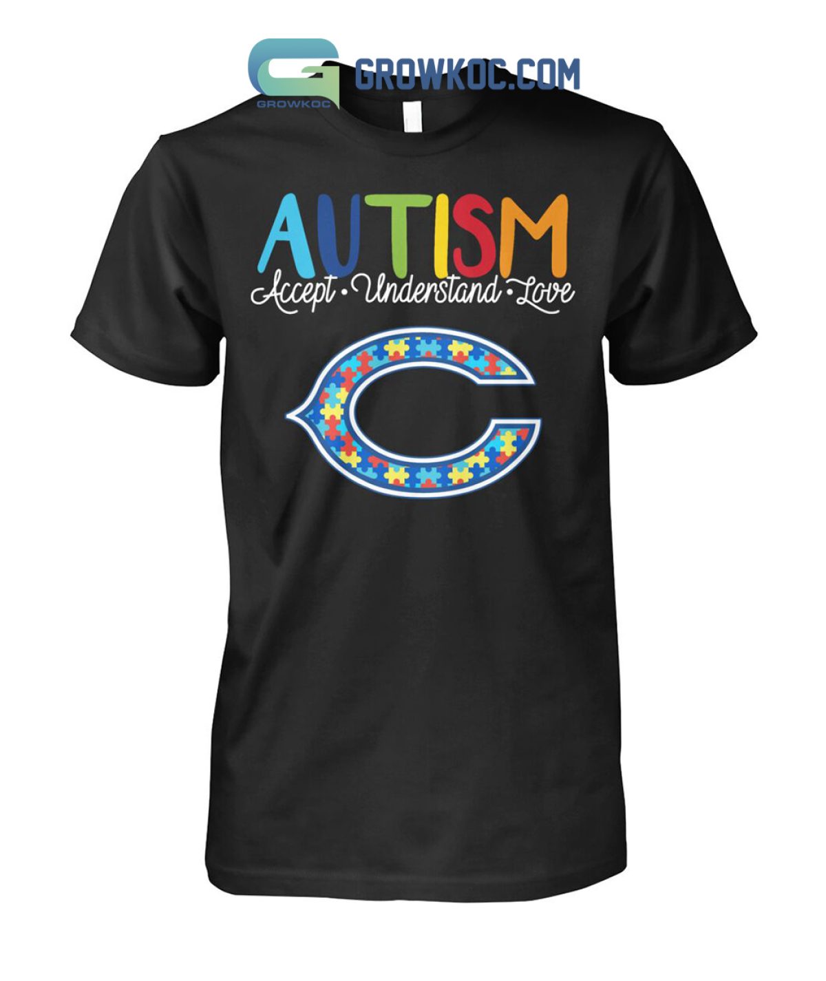 Chicago Bears Autism Awareness Knowledge Power Shirt