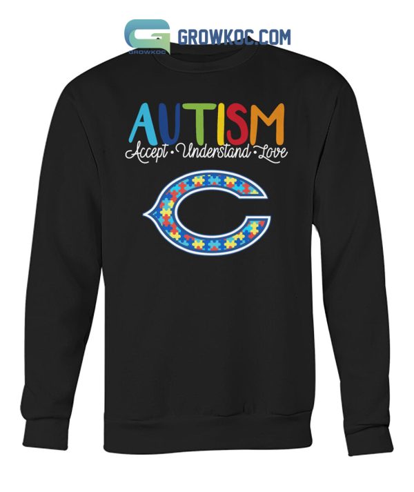 Chicago Bears NFL Autism Awareness Accept Understand Love Shirt