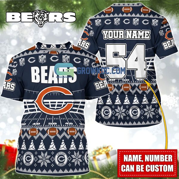 Chicago Bears NFL Christmas Personalized Hoodie Zipper Fleece Jacket