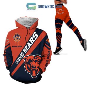 Chicago Bears Personalized Bear Down Hoodie Leggings Set
