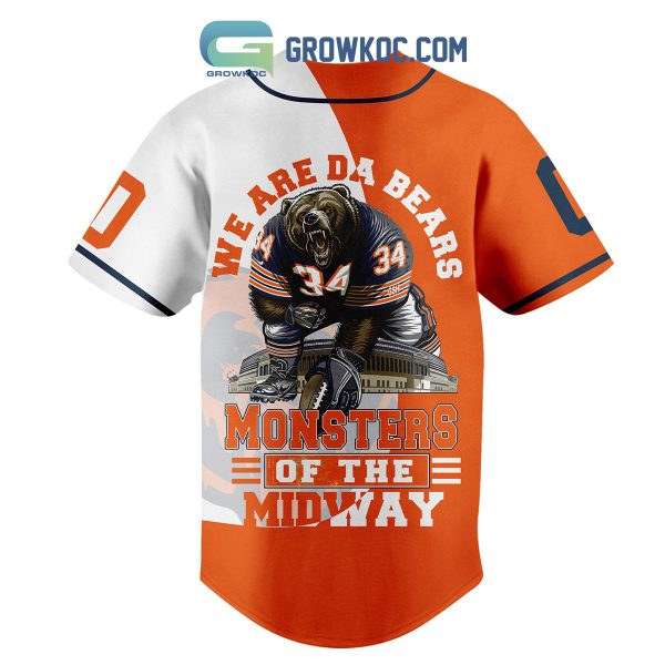 Chicago Bears We Are Da Bears Monsters Of The Midway Personalized Baseball Jersey