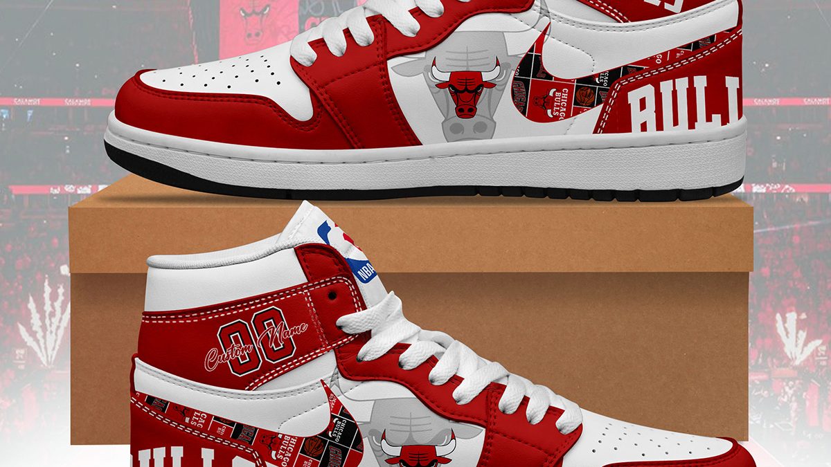 Basketball Sneakers Custom Name NBA C. Bulls Sport Team Air Jordan 13 Shoes  For Fans