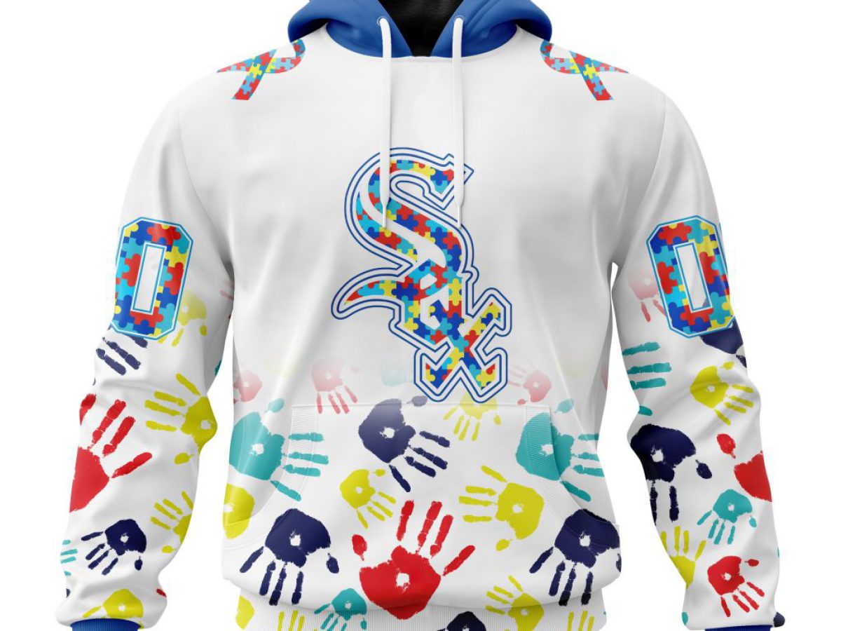 Chicago White Sox MLB Autism Awareness Hand Design Personalized Hoodie T  Shirt - Growkoc