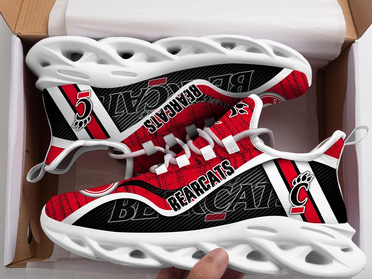 Custom Name Football Cincinnati Bearcats NCAA Max Soul Shoes - Owl