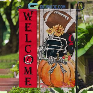 Cincinnati Bearcats NCAA Welcome Fall Pumpkin House Garden Flag