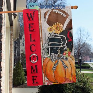 Cincinnati Bearcats NCAA Welcome Fall Pumpkin House Garden Flag