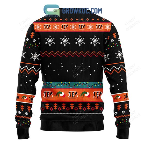 Cincinnati Bengals 12 Grinch Xmas Day Christmas Ugly Sweater