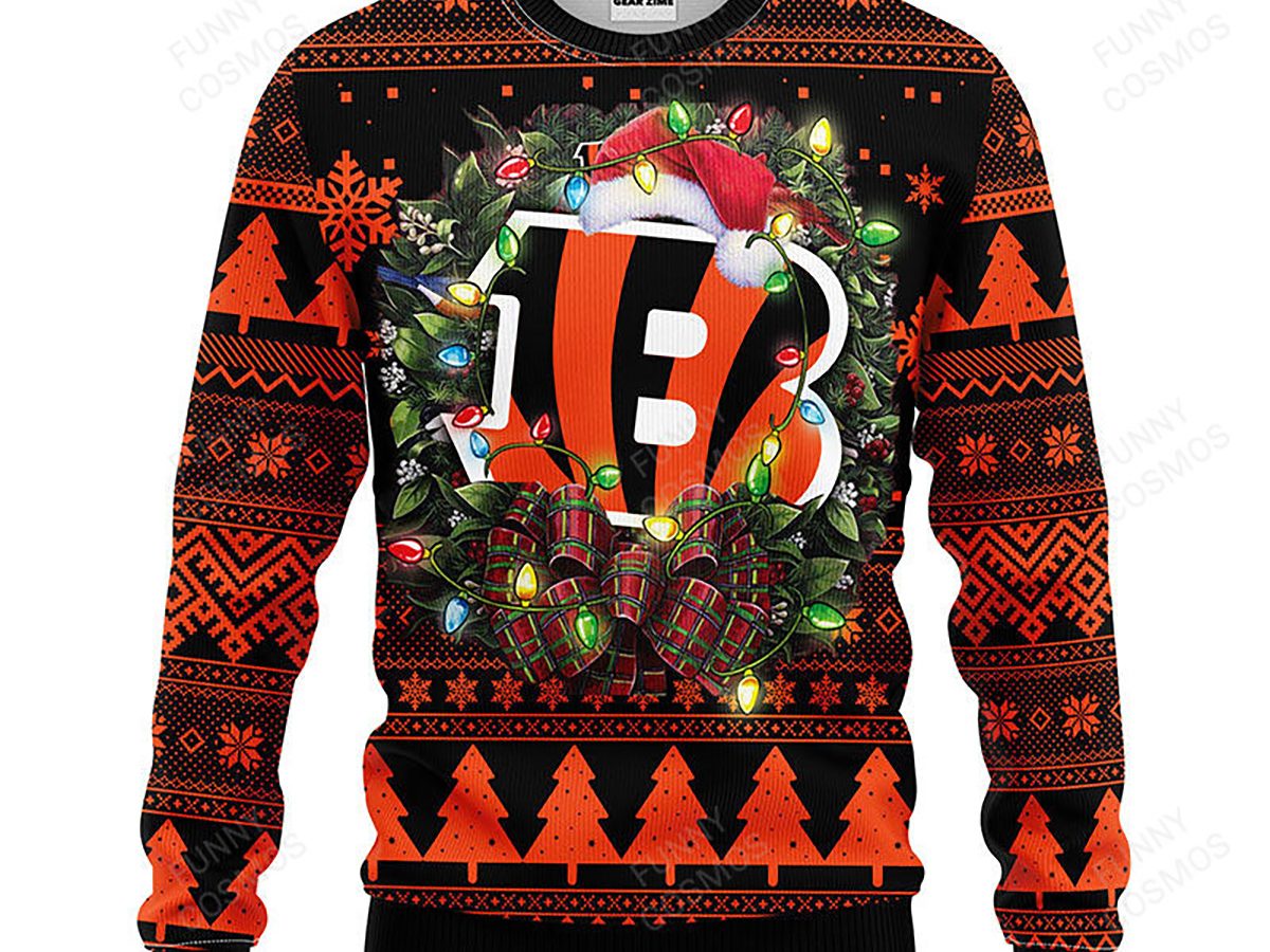 NFL Cincinnati Bengals Christmas 3D Carols Ugly Sweater - YesItCustom