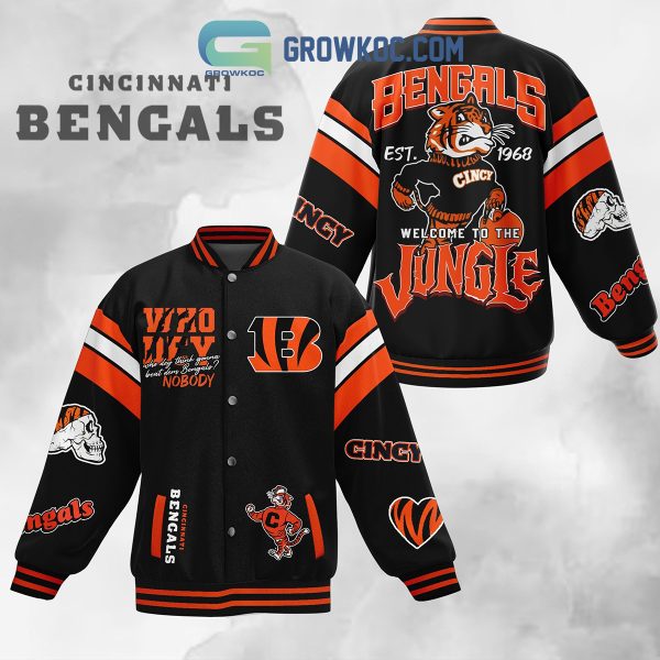 Cincinnati Bengals EST 1968 Welcome To The Jungle Baseball Jacket