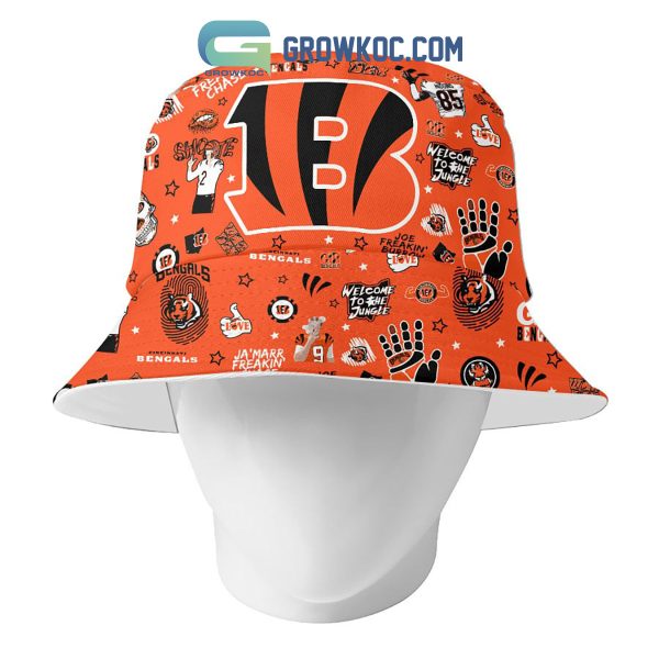Cincinnati Bengals Go Bengals Orange Design Bucket Hat