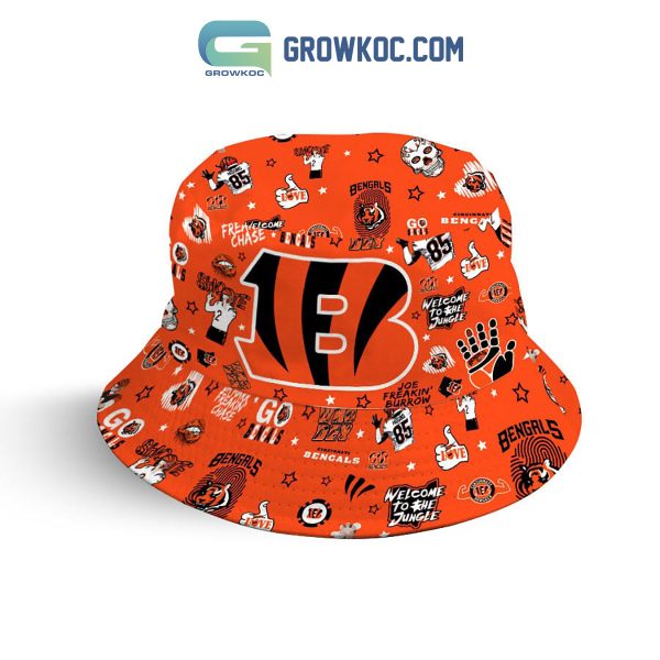 Cincinnati Bengals Go Bengals Orange Design Bucket Hat
