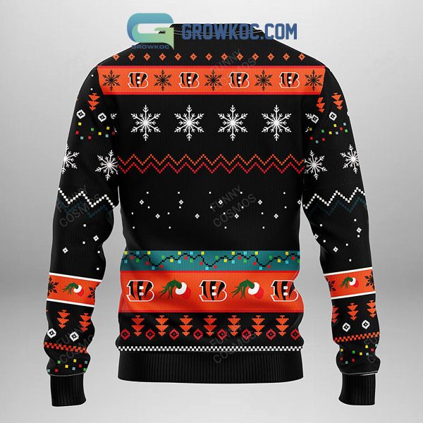 Cincinnati Bengals Grinch Christmas Ugly Sweater