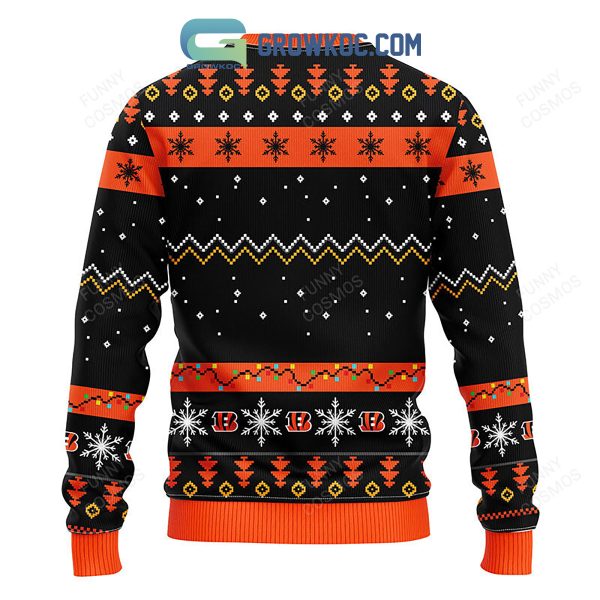 Cincinnati Bengals HoHoHo Mickey Christmas Ugly Sweater