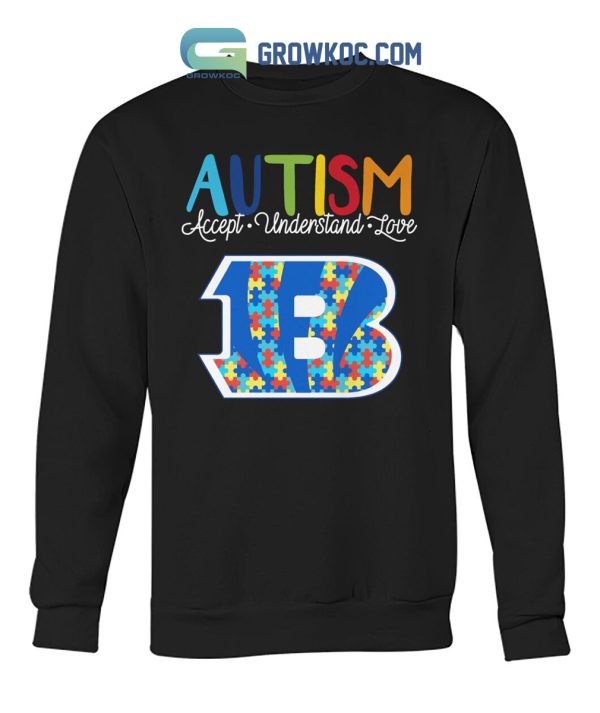 Cincinnati Bengals NFL Autism Awareness Accept Understand Love Shirt