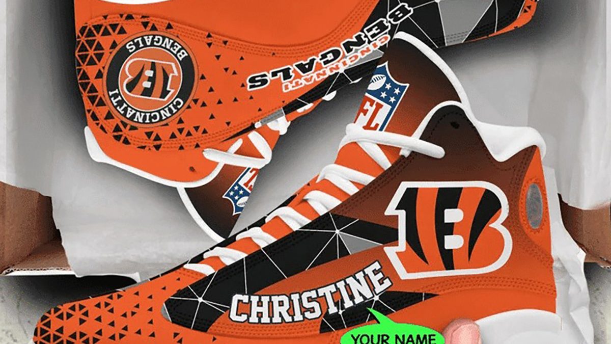 Custom Name Cincinnati Bengals Symbol Wearing Santa Claus Hat Ho