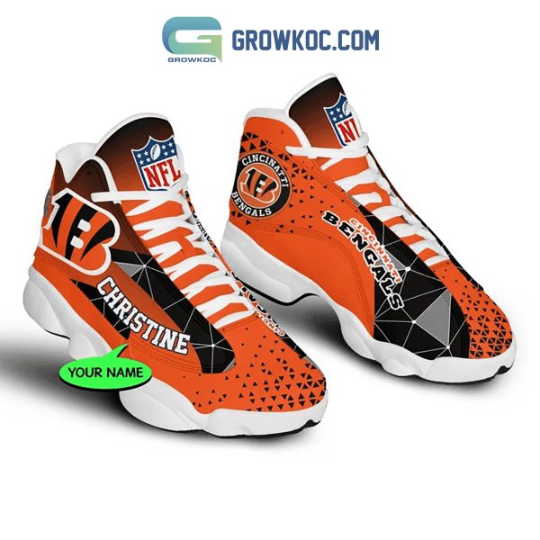 Cincinnati Bengals NFL Personalized Air Jordan 13 Sport Shoes