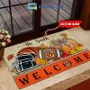 Chicago Bears NFL Welcome Fall Pumpkin Personalized Doormat
